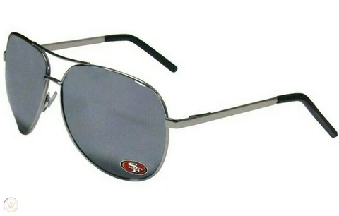 SAN FRANCISO 49ERS AVIATOR MIRROR SUNGLASSES UV400 AND W/FREE POUCH/BAG NEW Cover