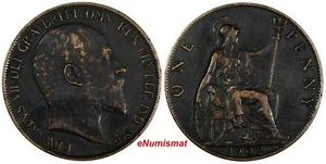 Great Britain Edward VII Bronze 1902 1 Penny 1 YEAR TYPE KM# 794.1 (14 885) - Picture 1 of 3