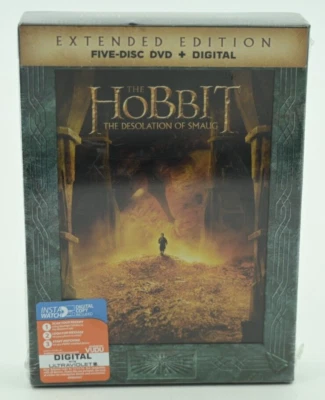 THE HOBBIT The Desolation of Smaug 5-Disc Set Extended Edition DVD New Sealed - Image 1 of 3