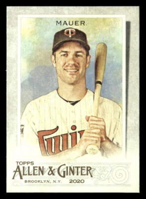 Joe Mauer 2020 Topps Allen & Ginter  Card #20 Minnesota Twins - Image 1 of 2