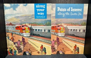 1940s / 50s SANTE FE RAILWAY BROCHURES Points of Interest, Along Your Way TRAINS - Picture 1 of 12