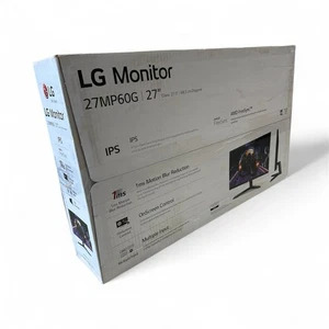 LG Gaming Monitor HD 1080P 27MP60G 27” Monitor 68.5CM Diagonal IPS AMD FreeCync - Picture 1 of 6
