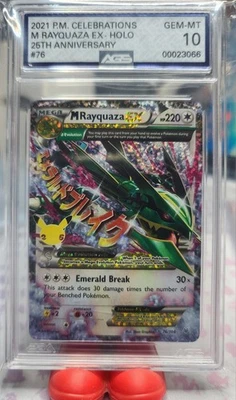 M RAYQUAZA EX 2021 Pokémon Celebrations Classic Collection-Roaring Skies AGS 10 - Image 1 of 4
