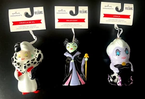 Nuevo Sello Disney Villanos Cruella de Vil Úrsula Maléfica Adorno de Navidad - Imagen 1 de 22
