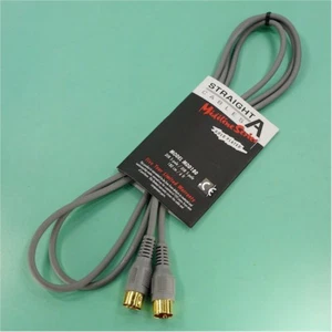NEW STRAIGHT-A Cables 6ft GOLD PLATED Midi Cable GRAY MDD180 - Picture 1 of 3