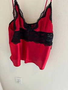 CAMISOLA PARA MUJER CYNTHIA ROWLEY TALLA XLARGE ROJO/NEGRO ENCAJE 2 PIEZAS - Imagen 1 de 3