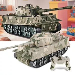 Remote Control Camouflage Pattern Battle Tank Toy Car For Kids Christmas Gift - Picture 1 of 11