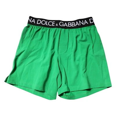 Roupa íntima DOLCE & GABBANA verde algodão boxer shorts IT4/EUA S 110usd - Imagem 1 de 4