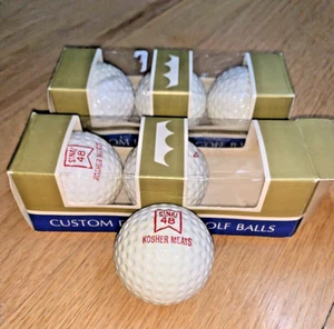 6 SINAI 48 KOSHER MEAT Vintage GOLF BALLS - New and Unused - Picture 1 of 7