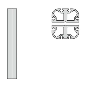 HAY Sin Doble Perfil 1 Juego (2 Piezas) 44mm x 22mm x 330mm - Imagen 1 de 8