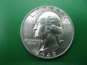 1948 D Washington Quarter Dollar Gem++ BU! #272501 - Picture 1 of 3