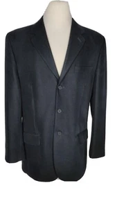 Perry ellis EUC Mens Sz 40m Dark Navy Black Super Soft Sport Coat R1 - Picture 1 of 12