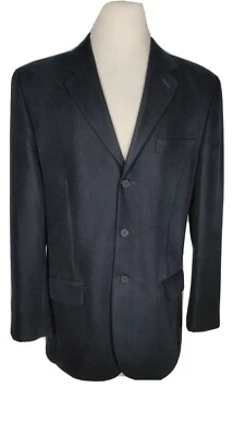 Perry ellis EUC Mens Sz 40m Dark Navy Black Super Soft Sport Coat R1 - Image 1 of 4