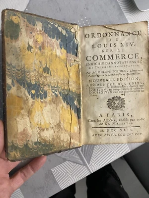 1749 ORDONNANCE DE LOUIS XIV SUR LE COMMERCE-ANNOTATIONS DE P. BORNIER - Photo 1/4