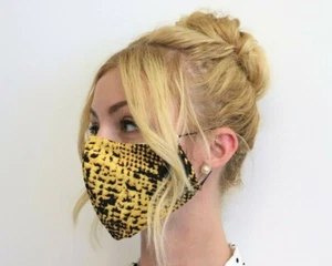 Face Mask Snake Skin Soft Fabric with Soft Ear Elastic Loops Washable, Reusable - Picture 1 of 4