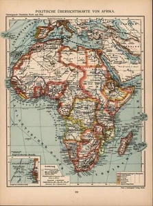 ": Politische Übersichtskarte Karte von Afrika, Maßstab 1 : 36.000.000; mit Nebe - Bild 1 von 1