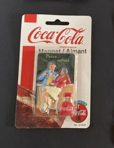 Coca Cola Magnet Boy Girl Roller Blade No 51420 New From 1999 Never Opened - Picture 1 of 2