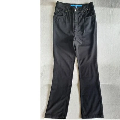 Pantalones de mezclilla negros elásticos cónicos de tiro alto Escada Sport para mujer 38 ¡5 bolsillos algodón EE. UU.! Foto 1 de 4