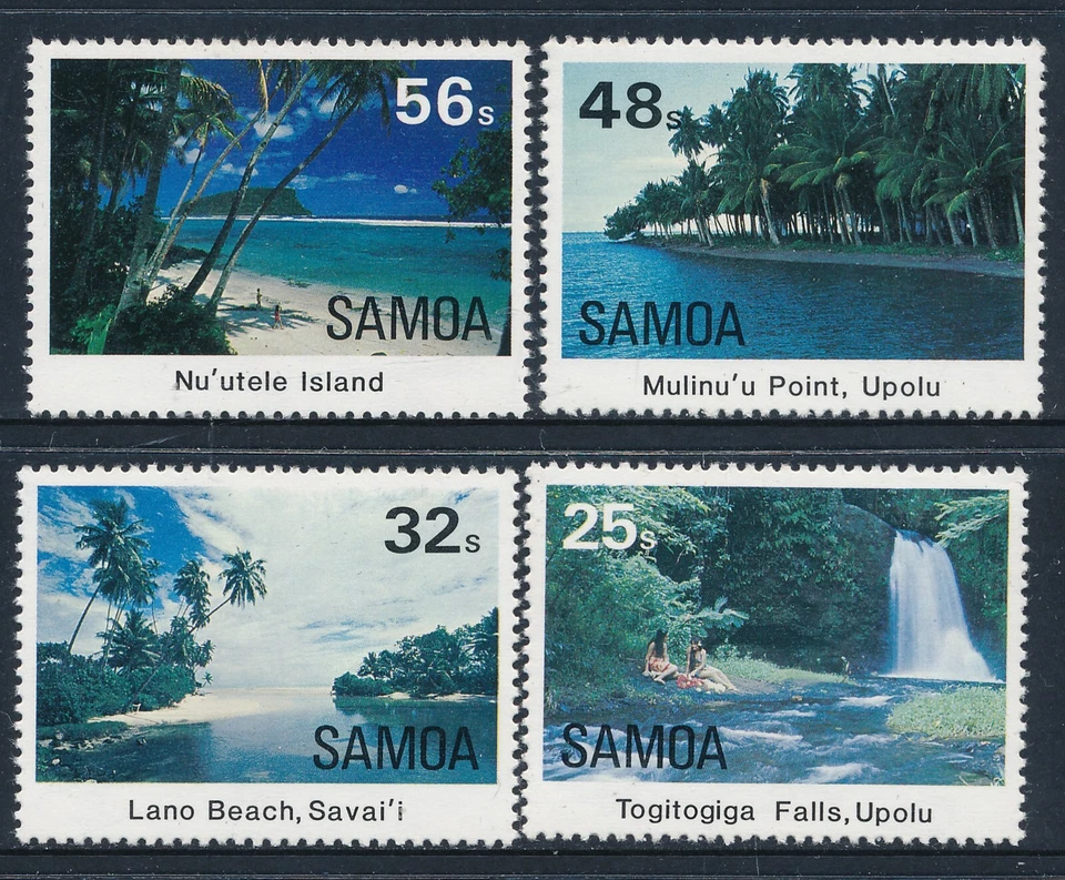 1984 SAMOA CENIC VIEWS CONJUNTO DE 4 EM PERFEITO ESTADO, SEM MARCA DE CHARNEIRA - Imagem 1 de 1