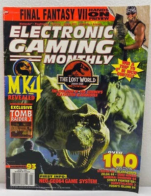 Electronic Gaming Monthly APR 1997 #93 Magazine Lost World Jurassic Park Inserts - Image 1 of 4