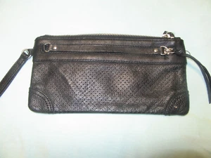 BANANA REPUBLIC LEATHER WRISTLET-BLACK - FREE SHIPPING - Picture 1 of 7