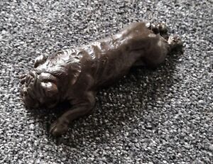 Doris Lindner Signed Cold Painted Bronze Dog (Antique, Vintage, Retro)