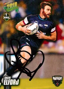 Signed 2010 Penrith Panthers NRL Select Champions Card - Shane Elford - Picture 1 of 3