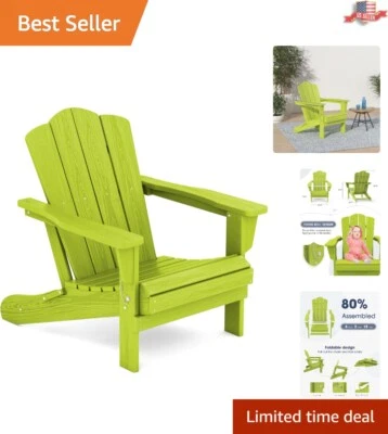 Silla Adirondack Plegable Apple Ahorro de Espacio - Comodidad Exterior Resistente a la Intemperie Foto 1 de 4