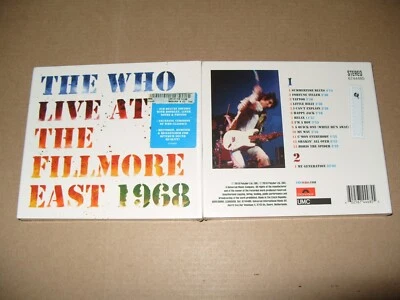 The Who - Live At The Fillmore East 1968 -2 cd Digipak - 2018 New & Sealed (L.S) - Image 1 of 2