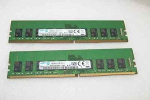 SAMSUNG 32GB 2x16GB ECC UDIMM RAM 2Rx8 PC4-2133P M391A2K43BB1-CPBQ 797259-591 - Picture 1 of 1