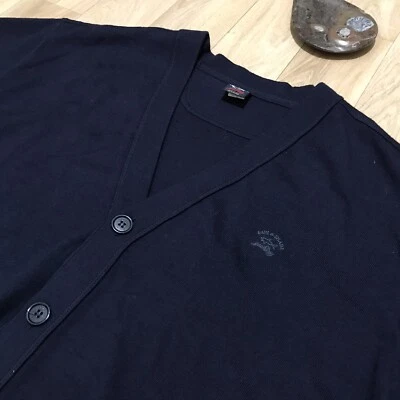 Paul & Shark Yachting CARDIGAN sweater jumper wool bomber Mens blue navy size L - Image 1 of 4