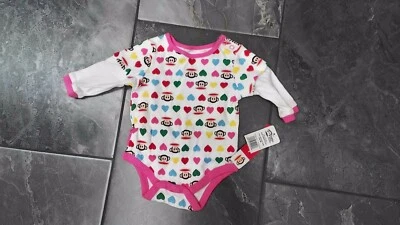 NUEVO CON ETIQUETAS PAUL FRANK PEQUEÑO PAUL NIÑA UNA PIEZA CORAZONES 3M Foto 1 de 2