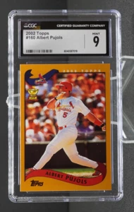 Albert Pujols, Topps 2002, #160,CGC 9, MINT, 6040387019 - Picture 1 of 2