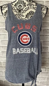 NWT TOUCH STADIUM MLB CUBS women's tank top w/ bottom tie, Size M - Picture 1 of 4