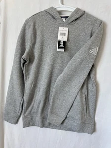 Adidas - Youth Training Fleece Hood Sweatshirt Gray XL Active wear - Picture 1 of 11