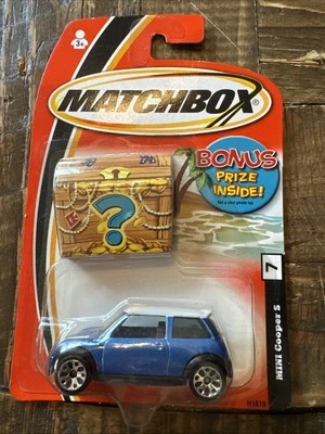 Matchbox Mini Cooper S Azul #7 Premio de bonificación Interior 2004 Cofre del tesoro Foto 1 de 4