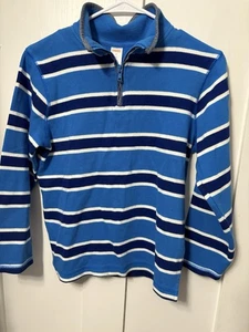 NWOT Vtg 2013 Gymboree Boys Sz10 SUPER DUDE Blue, Teal & White Striped Sweater - Picture 1 of 5