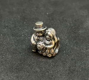 925 Sterling ALE Pandora Bride and Groom Bead Charm - 3.92g - Picture 1 of 3