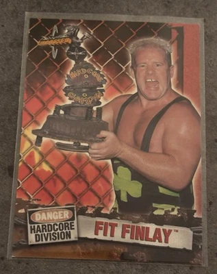 1999 Topps WCW/nWo Embossed #54 Fit Finlay Vintage Wrestling Trading Card - Image 1 of 2