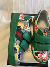 New Authentic Gucci Kids Unisex Gg Supreme Funky Wolf Sneakers Slip On 8 24 $395