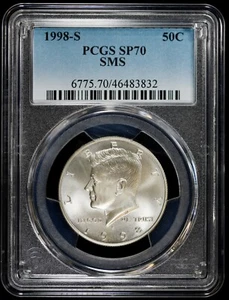 1998 S 50c Kennedy Half Dollar PCGS SP 70 SMS Specimen San Francisco Matte - Picture 1 of 4