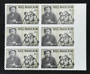 SC# 4445 - 2010 - 44¢ Bill Mauldin - Mint Never Hinged - Plate Block of 6 - Picture 1 of 2