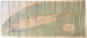 Topographic Map of Long Island, New York, 1913, Julius Bien/US Geological Survey - Picture 1 of 6