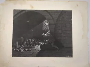 1868 Antique Engraving Print Gustave Dore Dante's Inferno 14.5 x 11" Gothic p72 - Picture 1 of 4