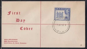 Fiji Scott 128A FDC - Edición definitiva de 1950 - Imagen 1 de 1