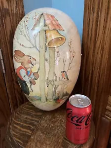 Vintage  Papier-mâché Easter Egg Made In Germany EXTRA LARGE 14” Tall - Picture 1 of 22