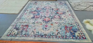 CREAM / BLUE 9'-0" x 12'-0" Flaw in Rug, Reduced Price 1172771400 MAD473B-9 - Picture 1 of 4