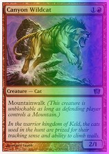 Magic the Gathering MTG Canyon Wildcat (181) Eighth Edition   LP FOIL