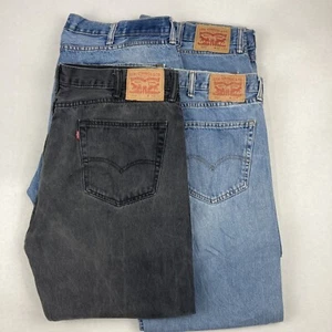 Lot of 4 Levi's 505 Jeans Blue/Black Men's Size 42x30 - Picture 1 of 13