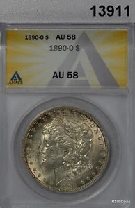 1890 O MORGAN SILVER DOLLAR GREAT LUSTER! ANACS CERTIFIED AU58! #13911 - Picture 1 of 3
